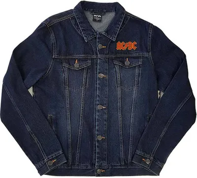 Obrázek produktu pro AC/DC - "About To Rock" Jeansjacke für Herren/Damen Uni RO703 (S) (Jeansblau)