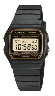 Produktbild von Casio F-91WG-9QEF Herren-Armbanduhr, Kunststoff-Gehäuse