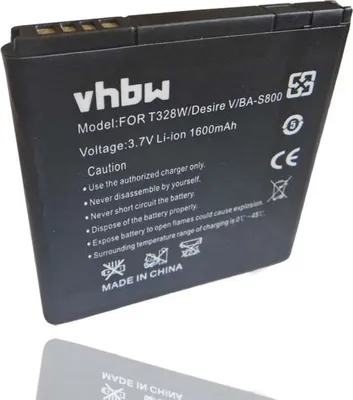 Produktbild von vhbw Akku kompatibel mit HTC Desire V, U, VC, X Handy Smartphone Telefon (1600 mAh, 3,7 V, Li-Ion)