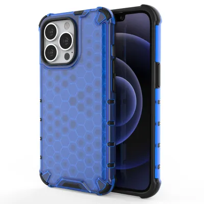 Produktbild von Honeycomb Etui Fall Abdeckung Fall für Iphone 13 Pro Blau