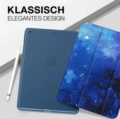 Produktbild von Schutzhülle + 2x 4H Displayfolie für iPad 7/8/9 Generation 10.2 Zoll Cover Case Schutz Tablet Farbe: Starry Sky