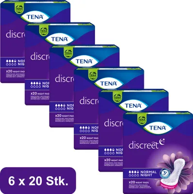 Produktbild von TENA - Discreet Normal Night - 6x20 Stk.