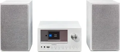 Image de Chaîne HiFi MEDION, Radio Internet DAB+/FM, Lecteur CD, 2x15W RMS, Bluetooth 5.0, Blanc