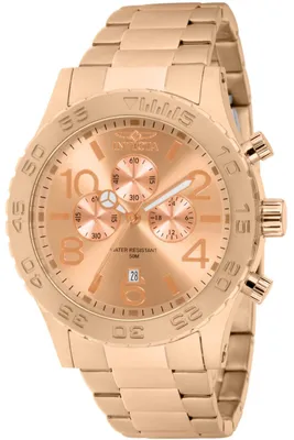 Obrázek produktu pro Invicta Specialty 1271 Pánské Hodinky - Quartz Hnutí - Nerezová Ocel s Růžovým Zifferblatt - 50 mm