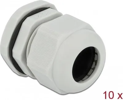 Produktbild von DELOCK Kabelverschraubung PG21 10 Stück grau