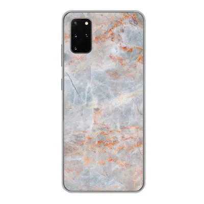 Produktbild von MuchoWow® Handyhülle Schutzhülle Hülle für Samsung Galaxy S20 Plus Marmor - Luxus - Orange Silikon Softcase Handy Hülle - Hartschale