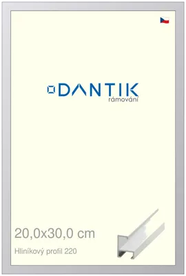 Zdjęcie produktu dla Rama DANTIK 20x30 | Profil ALU 6220 Biały mat (szkło przezroczyste)