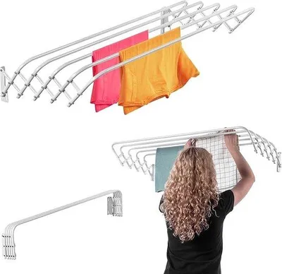 Produktbild von Famanu Wandtrockner platzsparend - verstellbar, modern, weiß