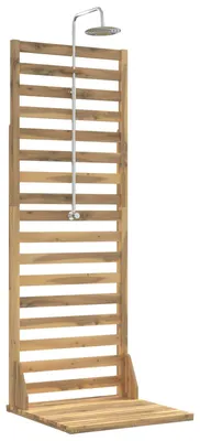 Produktbild von vidaXL Gartendusche 205,5 cm Massives Akazienholz und Edelstahl Weiß