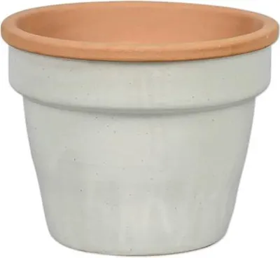 Produktbild von Pflanztopf Lafiora Ton Ø 27 cm H 22 cm weiß