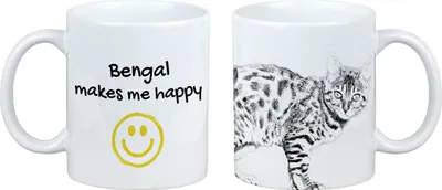 Immagine prodotto di Bengalese - Tazza con gatto, tazza allegra per gli amanti dei cani, regalo personalizzato del marchio Art-Dog