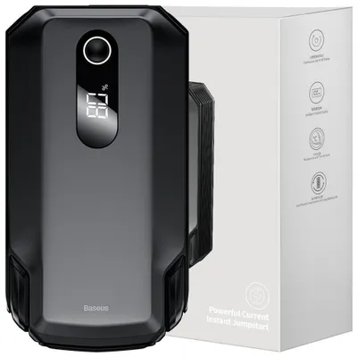 Produktbild von Baseus Power Starter Jump Starter - Starthilfe  Booster 20000 mAh 12 V (2000 A / 1000 A) + Krokodilklemmen (schwarz)