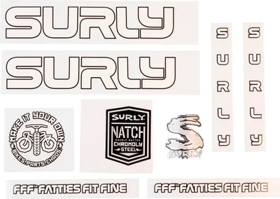 Produktbild von Surly Intergalactic Make It Your Own Decal Set, white