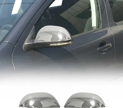 Image de Coques de Rétroviseurs pour Skoda Octavia II 2009-2013 en Acier Chromé Argent