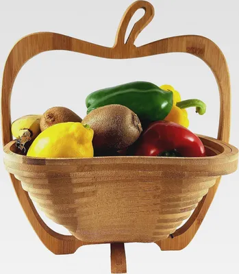 Produktbild von Faltkorb Apfel, wunderschöner Klappkorb 30 x 30 cm aus Holz Apfelkorb Osterkorb Eierkorb Herbst Osterkorb Faltkorb Korb Schale Obstkorb Dekoschale Obstschale Holz faltbar Untersetzer