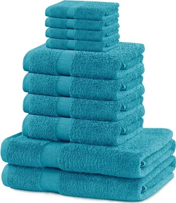 Zdjęcie produktu dla Zestaw Ręczników turkusowy 2*70x140 + 4*50x100 + 4*30x50 DecoKing