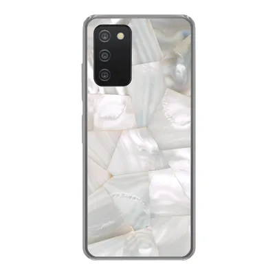 Produktbild von MuchoWow® Handyhülle Schutzhülle Hülle für Samsung galaxy a73 Naturstein - Perlmutt - Weiß Silikon Softcase Handy Hülle - Handyhülle