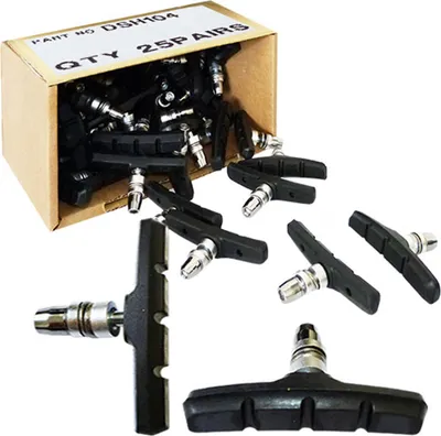 Immagine prodotto di Fibrax ganasce freno SH104 V-Brake L70mm 25 paia simmetriche per cerchi in alluminio nero...