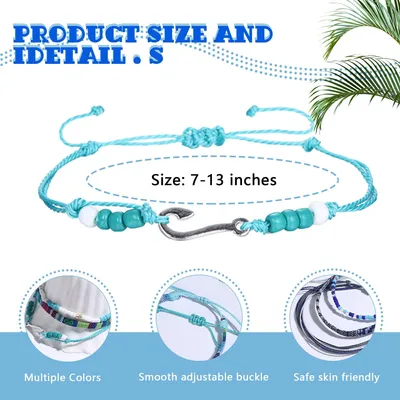 Imagen del producto de Pulseras bohemias trenzadas, 24 unidades, pulseras de amistad para el verano