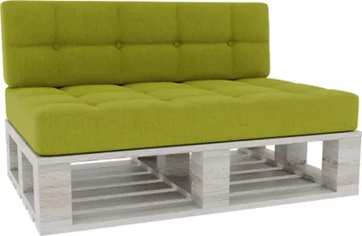 Obrázok produktu pre Vankúše na palety, vankúše na palety sedák operadlo prešívané PFG (sada (sedák 120x80 + operadlo 120x40), limetka)
