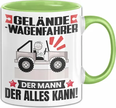 Produktbild von Geländewagenfahrer Tasse Geschenk für Geländewagenfahrer Der Mann Der Alles Kann Geschenkidee zum Geburtstag (Grün)