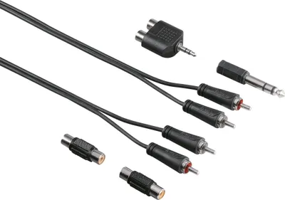 Obrázek produktu pro Hama 00122329, 2 x RCA, Samec, 2 x RCA, Samec, 2,5 m, Černá