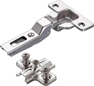 Produktbild von 2 x Salice Topfband 110° Serie 200 Bohrbild T45 Mittelanschlag inkl. Kreuz-Montageplatte Höhe 3 mm mit vormontierten Euroschrauben und Langlochverstellung Möbelscharnier von SOTECH