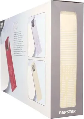 Produktbild von Bestecktaschen 23,5 cm x 7,3 cm creme inklusive farbiger Bistro Serviette