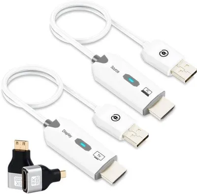 Produktbild von Wireless HDMI Sender und Empfänger, weißer HDMI Sender und Empfänger