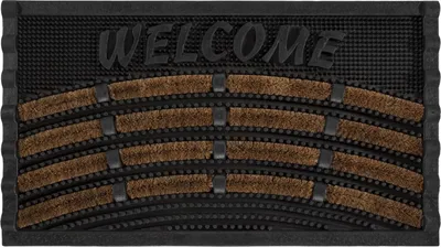 Produktbild von Fussmatte Welcome schwarz kokos gummi, 40 x 70 cm