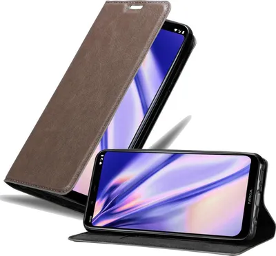 Obrázek produktu pro Cadorabo pouzdro pro Nokia 8.1 Protective Case in Brown Pouzdro na mobilní telefon s magnetickým zavíráním