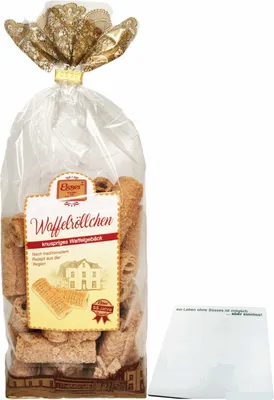 Produktbild von Esser Knusprige Waffelröllchen (200g Beutel) + usy Block