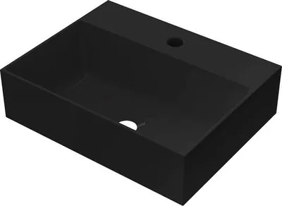 Produktbild von Famanu Keramische Waschbecken Quadrat - 45 cm - Schwarz