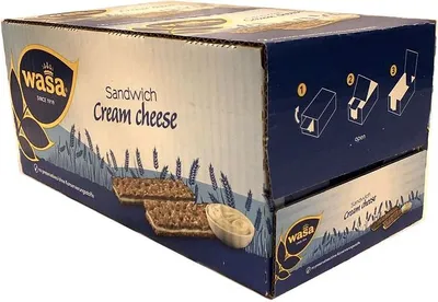 Produktbild von Wasa Knäckebrot Sandwich Mild Cheese, 30g, Knäckebrot-Snack mit Käse-Füllung, 2 Sticks