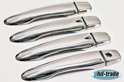 Zdjęcie produktu dla Chromowane nakładki klamek STAINLESS STEEL IKEY do Kadjar Nissan Qashqai II j11 11/2013&gt