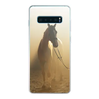 Produktbild von MuchoWow® Handyhülle Schutzhülle Hülle für Samsung Galaxy S10 Plus Pferd - Licht - Sand Silikon Softcase Handy Hülle - Schutzhülle