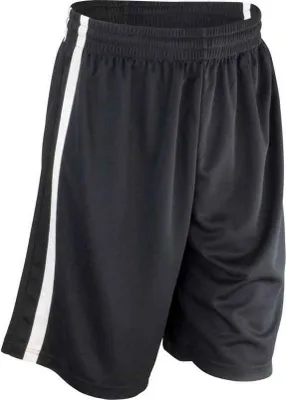 Immagine prodotto di Spiro - Pantaloncini da basket da uomo LT2934 (XS) (Nero/Bianco)