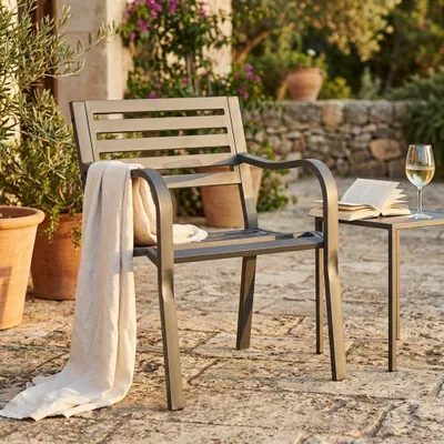 Immagine prodotto di Milani Home - poltrona da giardino, Aelana, in acciaio, antracite
