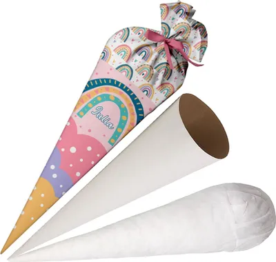 Produktbild von Ferocity, Schultüte mit Namen, 70 cm, Zuckertüte zur Einschulung, für Mädchen – Rainbow [149]
