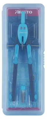 Produktbild von Aristo BTS Schnellverstellzirkel neonblau, 2 Gelenke, Minen