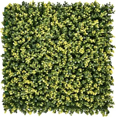 Immagine prodotto di Siepe artificiale di bosso Luna - 100 x 100 cm - Edera artificiale - Pannello murale - Schermo privacy per balcone
