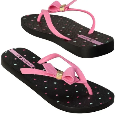 Imagen del producto de Ipanema. Chanclas de mujer. Modelo verano. Sandalias de playa. Tipo pantufla. Color negro/rosa. Talla 37