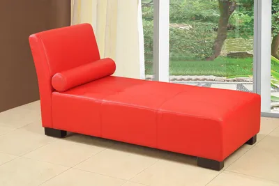Image de Canapé lounge, chaise longue ottomane, sofa rembourré, idéal pour un bureau ou un espace de détente, en cuir. Modèle 1669