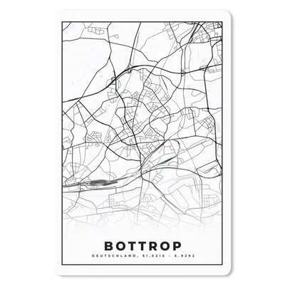 Obrázek produktu pro Podložka pod myš - Bottrop - Mapa - Plánek města - 40x60cm - Podložka pod myš