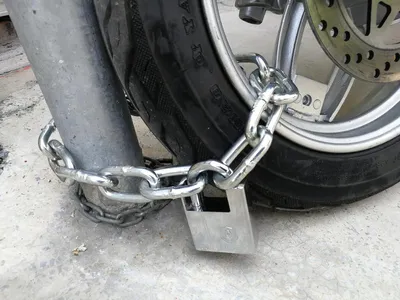 Produktbild von Sicherheit Fahrradschloss Schwerlast Scheibenschloss - 8 mm Kettenschloss Motorradsperre
