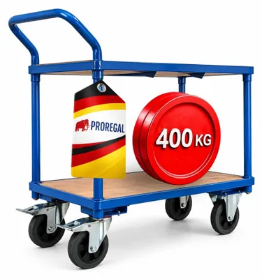 Produktbild von Transportwagen mit 2 Böden und 400 kg Tragfähigkeit