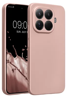 Produktbild von kwmobile Handyhülle für Xiaomi 15T Pro Hülle - weiche Silikon Case metallisch schimmernd - Schutzhülle Cover - Metallic Rosegold