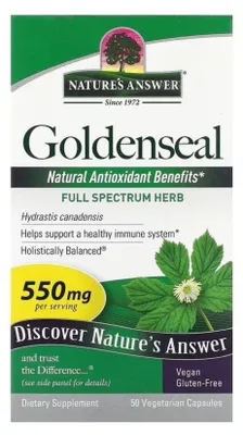 Immagine prodotto di Nature's Answer Goldenseal Root - radice di idraste (50 capsule) 083000162541