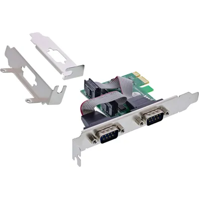 Produktbild von InLine Schnittstellenkarte, 2x Seriell 9-pol, PCIe (PCI-Express), PCIe, Seriell, Männlich, PCIe 2.0, RS-232, 9-polig, China