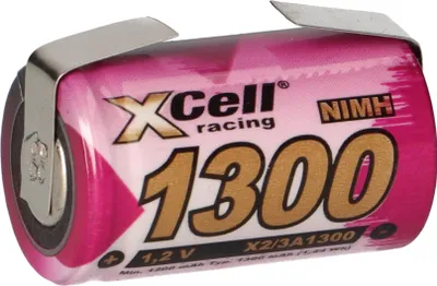 Produktbild von XCell Akku 2/3 A 1,2V 1300mAh NiMH U-Lötfahne